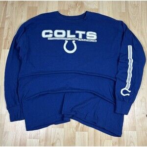Y2K NFL Majestic Indianapolis Colts Graphic T-Shirt / Long Sleeve / Size XXL